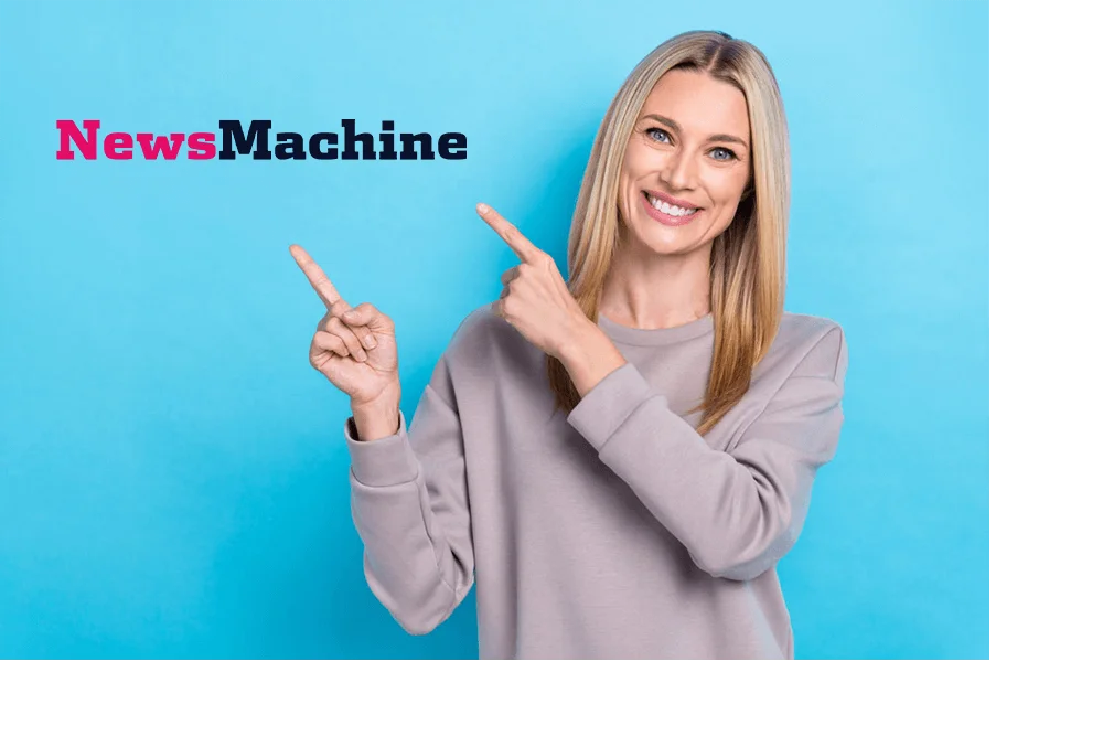 a woman pointing at something