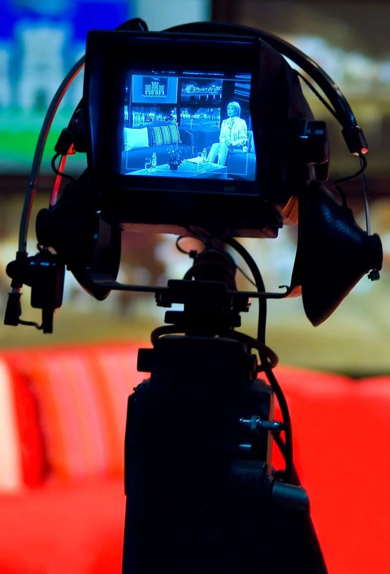 a camera with a screen on